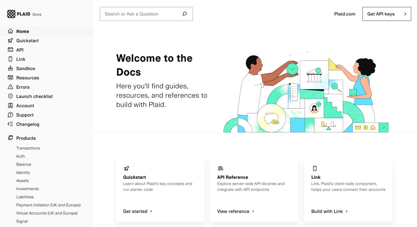 Plaid developer documentation