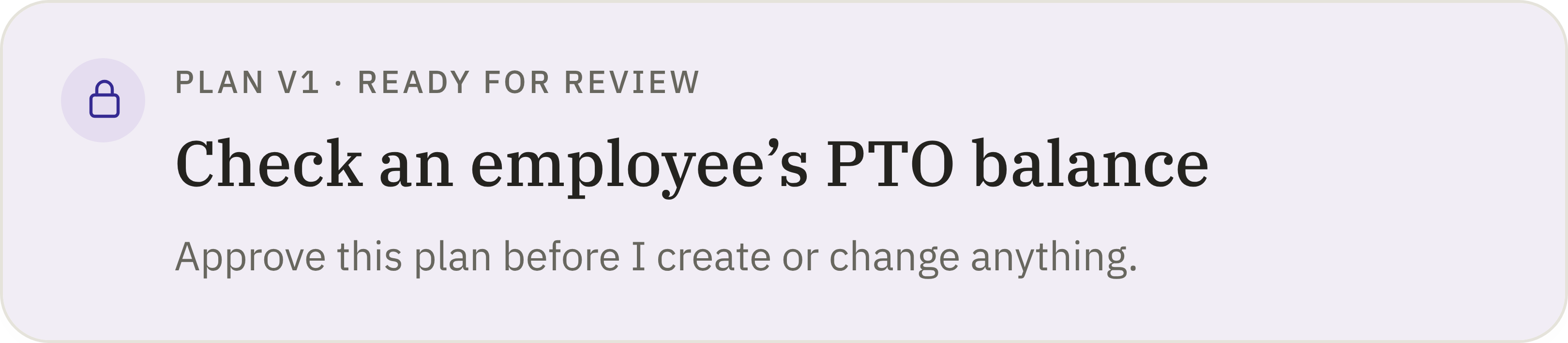 Before: Plan review card with a tinted header