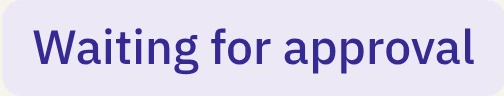 Waiting for approval badge