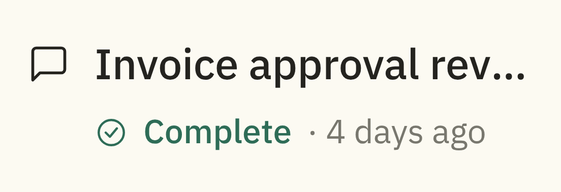 Before: Complete in the left nav
