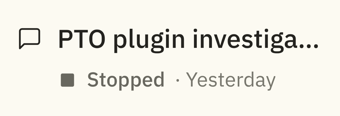 Before: Stopped in the left nav