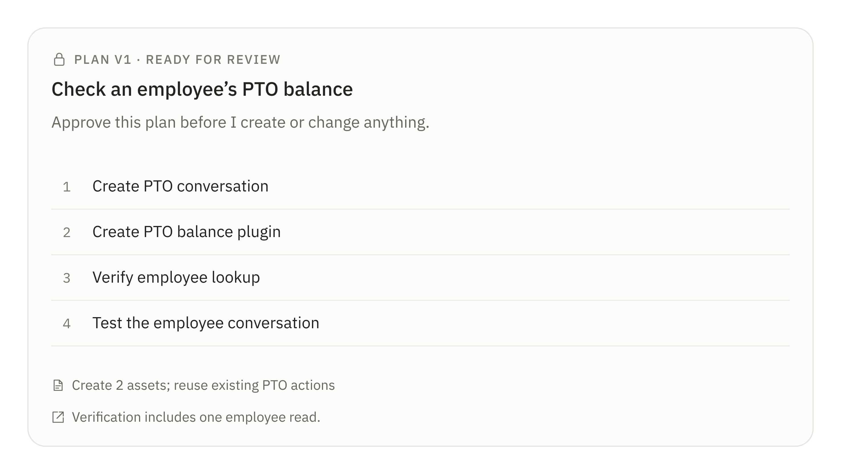 Card: Plan review