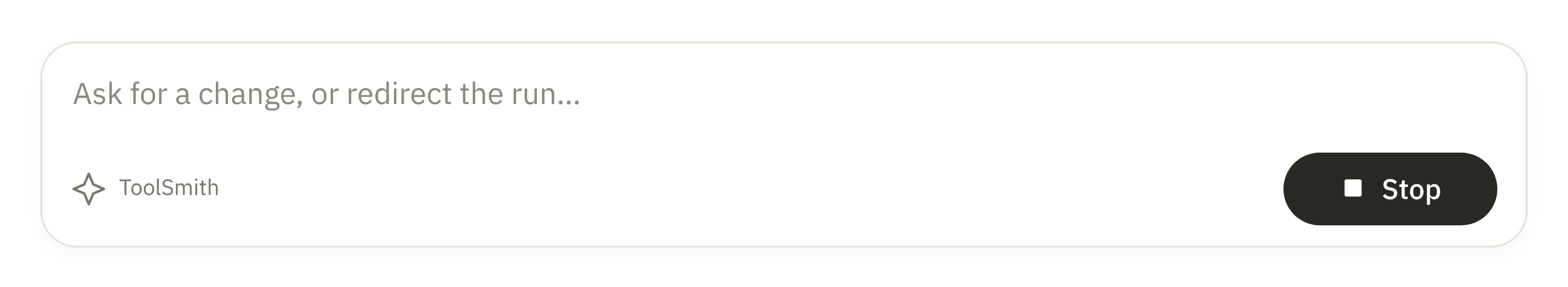 Input box: Running: Stop