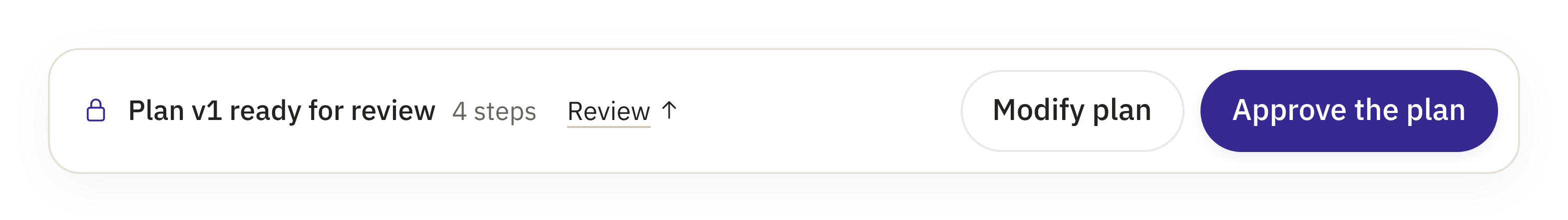 Input card: Plan review bar