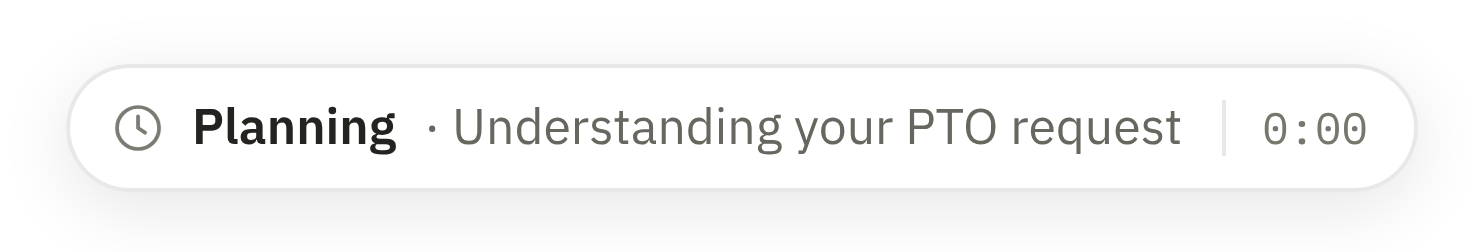 Status bubble: Planning