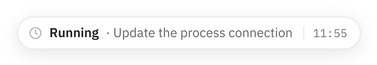 Status bubble: Updating